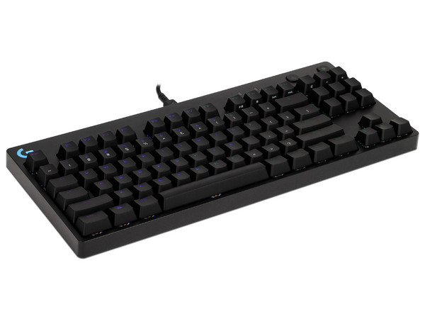 Teclado Mecánico Gamer Logitech Pro, Switch GX Blue, USB, Tenkeyless, Color Negro. (Versión en Inglés)