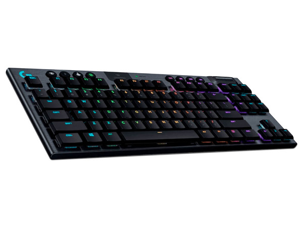 Teclado Mecánico Gamer Logitech LIGHTSPEED G915 TKL, Iluminación RGB, Bluetooth. Color Negro.