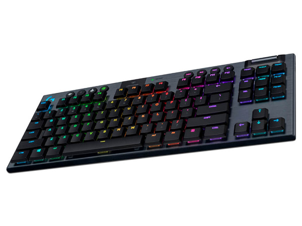 Teclado Mecánico Gamer Logitech LIGHTSPEED G915 TKL, Iluminación RGB, Bluetooth. Color Negro.