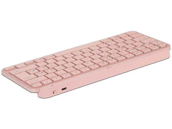 Teclado inalámbrico Logitech MX Keys Mini, Bluetooth, Recargable, Retroiluminado. Color Rosa. (Versión en Español).