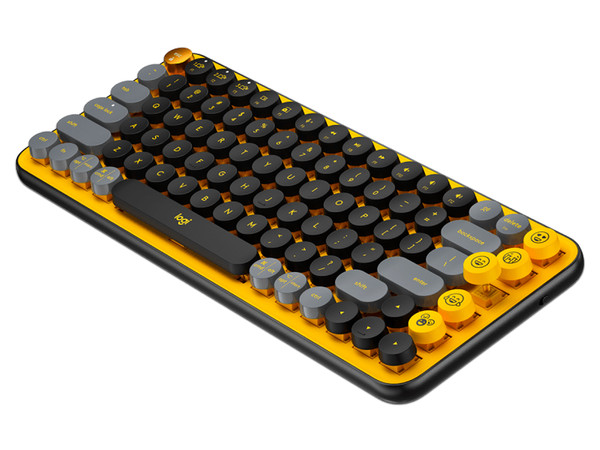 Teclado Mecánico inalámbrico Logitech POP Keys, Bluetooth. Color Amarillo.
