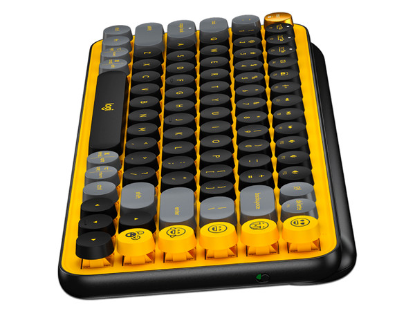 Teclado Mecánico inalámbrico Logitech POP Keys, Bluetooth. Color Amarillo.