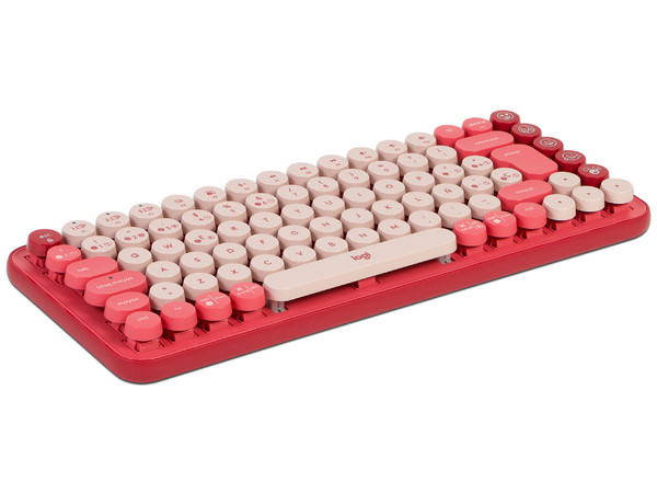 Teclado Mecánico Logitech Pop Keys, Inalámbrico. Color Rosa. (Versión en Español)