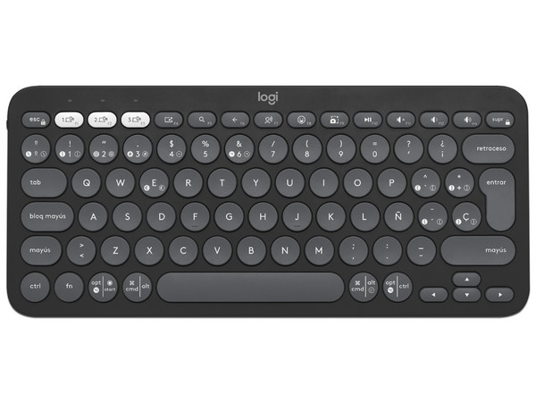 Teclado Inalámbrico Logitech Pebble Keys 2 K380s, Bluetooth, Easy-Switch, Color Negro.