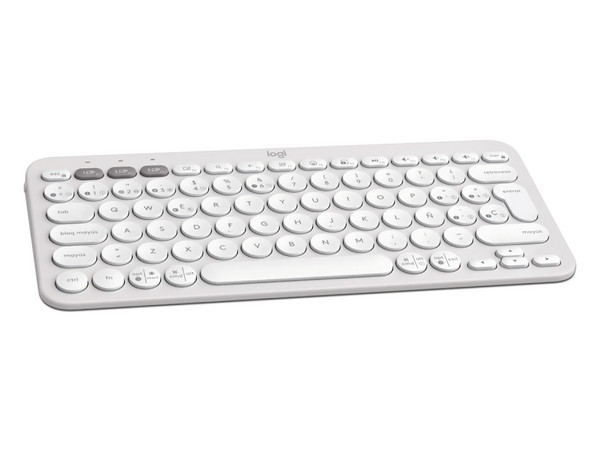 Teclado Inalámbrico Logitech Pebble Keys 2 K380s, Bluetooth, Easy-Switch, Color Blanco.