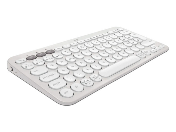 Teclado Inalámbrico Logitech Pebble Keys 2 K380s, Bluetooth, Easy-Switch, Color Blanco.