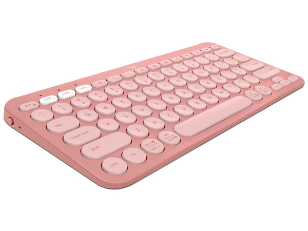 Teclado Inalambrico Compacto Logitech PEBBLE KEYS 2 K380S, Bluetooth. Color Rosa. (Versión en Inglés)
