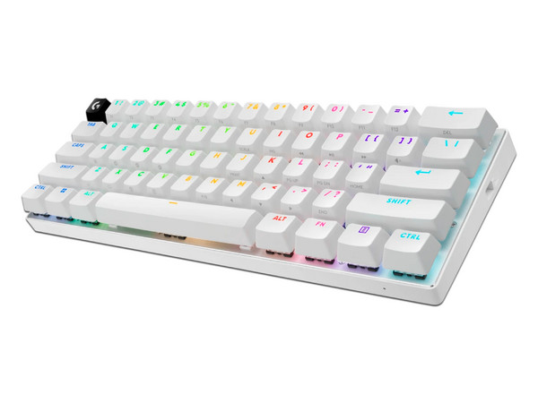 Teclado Gamer Logitech PRO X60, Iluminación RGB, Bluetooth. Color Blanco (Versión Inglés)