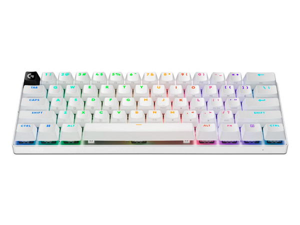 Teclado Gamer Logitech PRO X60, Iluminación RGB, Bluetooth. Color Blanco (Versión Inglés)