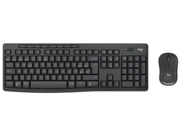 Kit Inalámbrico de Teclado y Mouse Logitech MK370, Receptor USB, Bluetooth, Versión en Español. Color Negro.