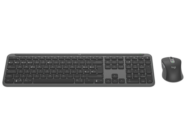 Kit de Teclado y Mouse Logitech Signature Slim Combo MK950, Bluetooth 5.1, Receptor USB, Teclado en Español. Color Gris.