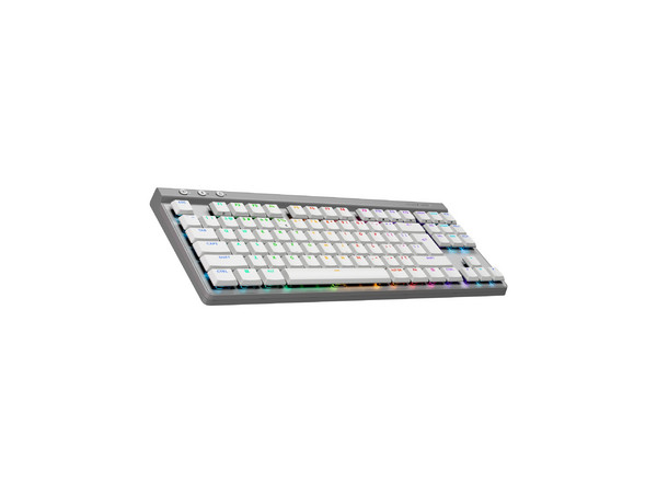 Teclado Logitech G515 TKL LIGHTSPEED, BT, Táctil, RGB, Color White, Modelo 920-012535.