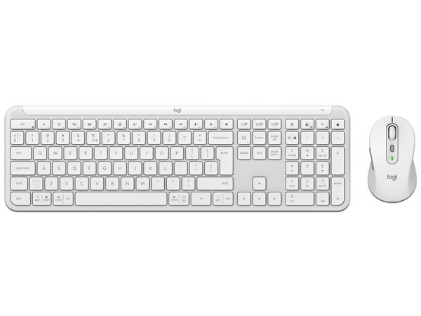 Kit de Teclado y Mouse Logitech Signature Slim Combo MK950, Bluetooth 5.1, Receptor USB, Teclado en Español. Color Blanco.