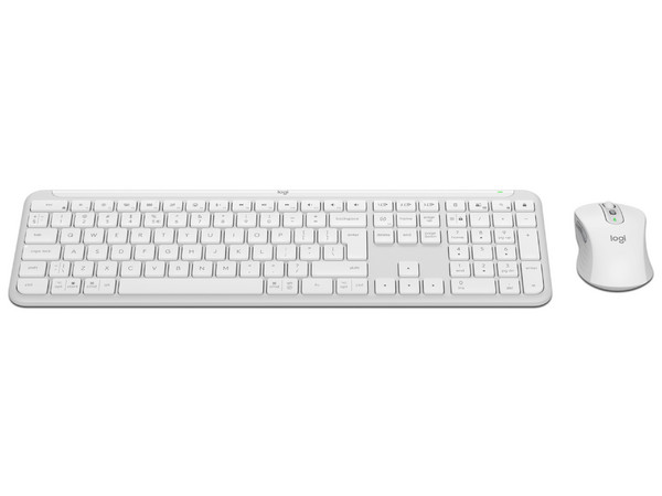Kit de Teclado y Mouse Logitech Signature Slim Combo MK950, Bluetooth 5.1, Receptor USB, Teclado en Español. Color Blanco.