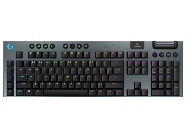 Teclado Logitech G915 X, Lightspeed, Táctil, RGB, Color Negro.