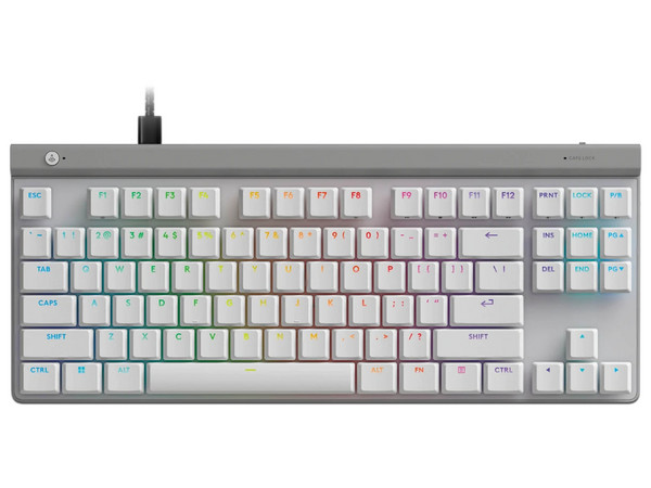 Teclado Alámbrico Logitech G515 TKL, USB con Retroiluminación RGB. Color Blanco.