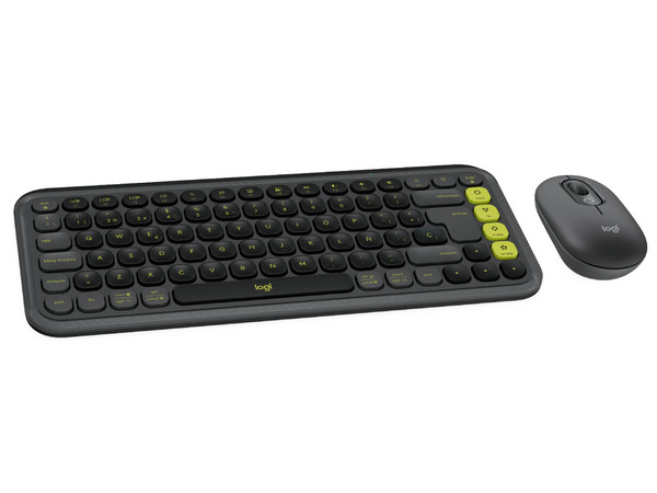 Kit Logitech POP Icon, Teclado y Mouse, Inalámbrico, Bluetooth, Grafito.