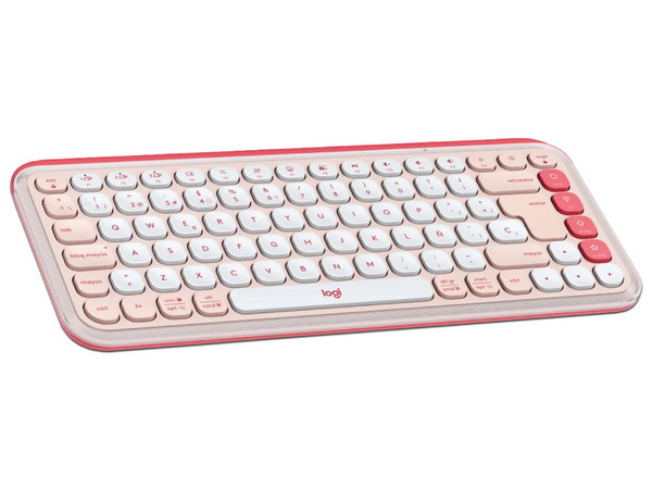 Kit de Teclado y Mouse Logitech POP Icon Combo, Inalámbrico. Color Rosa