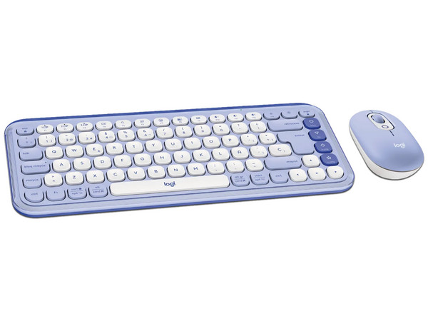 Kit de Teclado y Mouse Logitech POP Icon Combo, Inalámbrico, Bluetooth, Color Morado, Español.