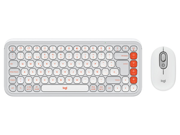 Kit Logitech Pop Icon, Combo Teclado y Mouse Inalámbrico.
