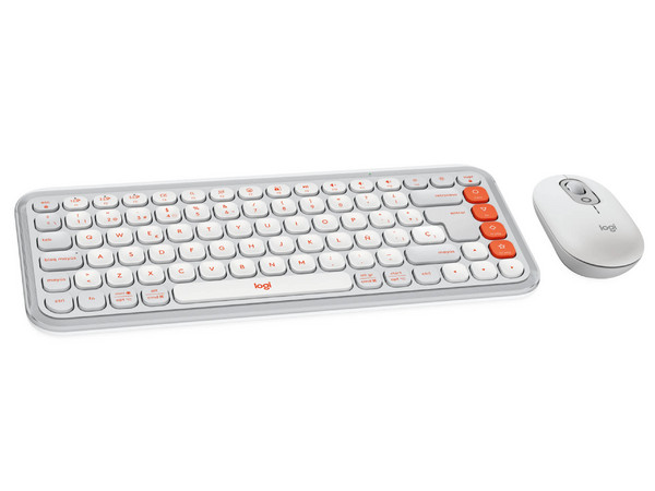 Kit Logitech Pop Icon, Combo Teclado y Mouse Inalámbrico.