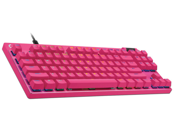 Teclado Gamer Logitech G PRO X TKL RAPID, USB. Color Rosa. (Versión en Inglés)