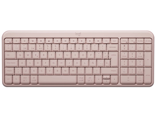 Teclado inalámbrico Logitech K250, Bluetooth, (Versión en Español). Color Rosa.
