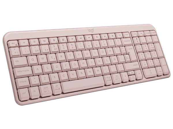 Teclado inalámbrico Logitech K250, Bluetooth, (Versión en Español). Color Rosa.