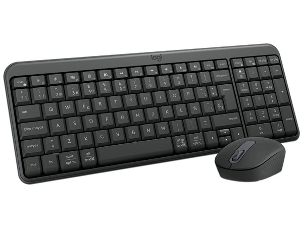 Kit de Teclado y Mouse Logitech MK250 Compact, Bluetooth, Color Negro.