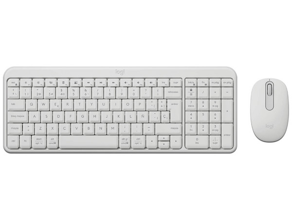 Kit de Teclado y Mouse Logitech MK250 Compact, Bluetooth, Color Blanco.