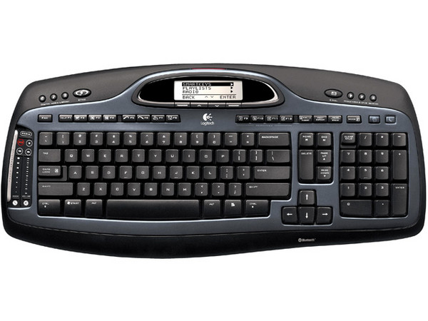Logitech Desktop MX 5000 Teclado Inalámbrico Bluetooth con Pantalla LCD y Mouse Láser Recargable.