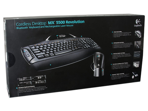 Teclado y Mouse Inalámbricos Bluetooth Logitech Cordless Desktop MX 5500 Revolution (versión en inglés)