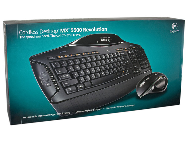 Teclado y Mouse Inalámbricos Bluetooth Logitech Cordless Desktop MX 5500 Revolution (versión en inglés)