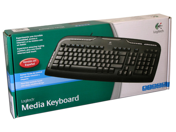 Teclado Logitech Media Keyboard, Color Negro, PS/2