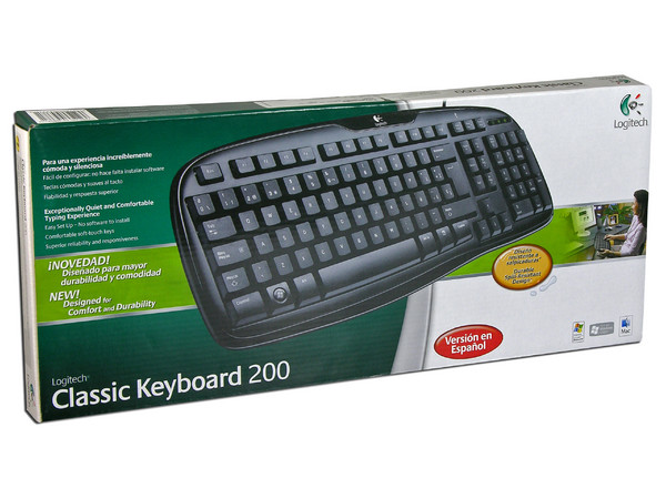Teclado Logitech Classic Keyboard 200 , Color Negro, USB