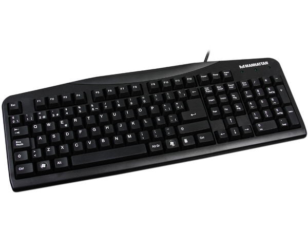 Teclado Manhattan, USB. Color Negro