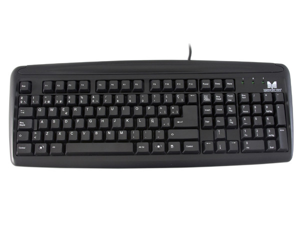Teclado Manhattan Enhanced, USB. Color Negro.
