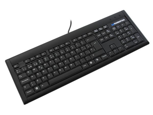 Teclado Manhattan Slim, USB. Color Nego