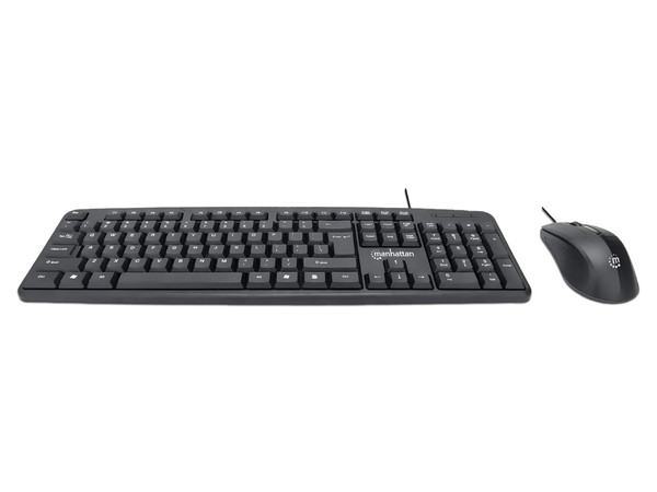 Kit de Teclado y Mouse Manhattan 178464, USB. Color Negro.