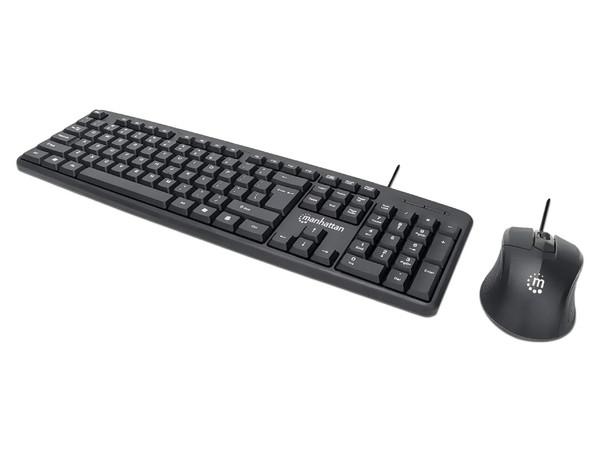 Kit de Teclado y Mouse Manhattan 178464, USB. Color Negro.