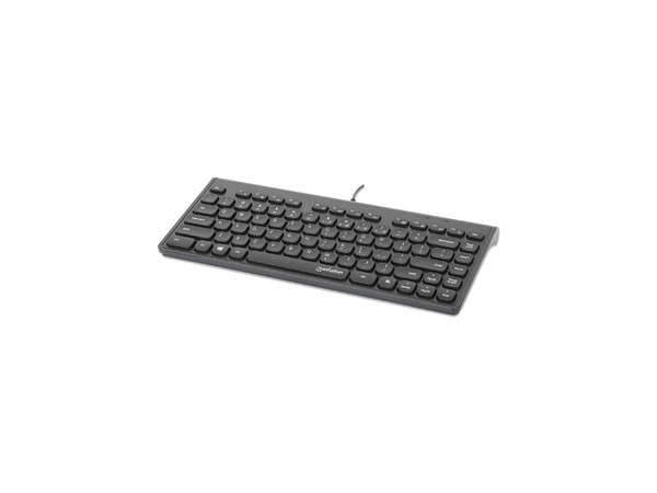 Teclado Manhattan Tipo Chocolate, Conexión USB, Alámbrico, Color Negro.