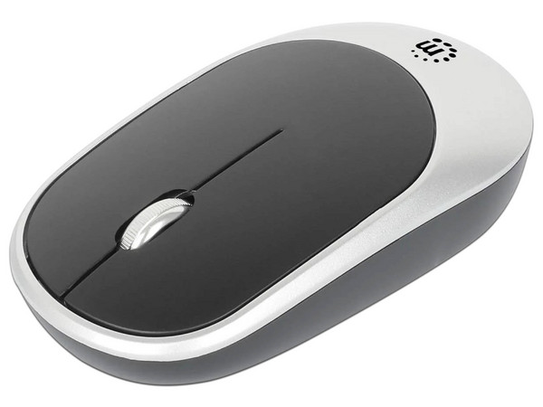 Teclado y Mouse Óptico Inalámbrico 2.4G Manhattan 180788, Combo. Color Negro.