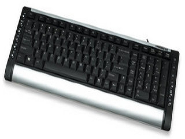 TECLADO Multimedia X2 USB Neg/Plata Slim