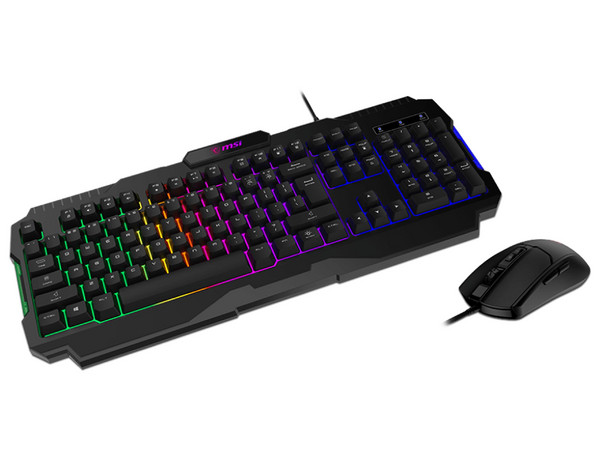 Kit Teclado Y Mouse MSI Forge GK100, Alámbrico, Retroiluminación RGB, DPI Ajustable Hasta 6400.