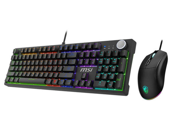 Kit de Teclado Y Mouse Gaming MSI FORGE GK320 Mecanico, RGB, Hasta 12800 DPI, Anti-Fantasma. Color Negro. (Versión en Inglés).