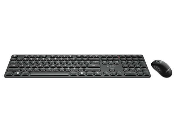 Kit Teclado y Mouse Óptico Inalámbrico MSI FORGE K210, Receptor USB 2.0, 1600 dpi, Edición en Ingles, Color Negro.