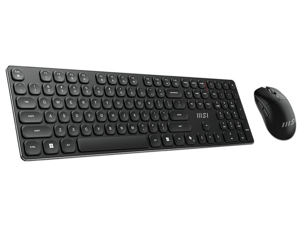 Kit Teclado y Mouse Óptico Inalámbrico MSI FORGE K210, Receptor USB 2.0, 1600 dpi, Edición en Ingles, Color Negro.