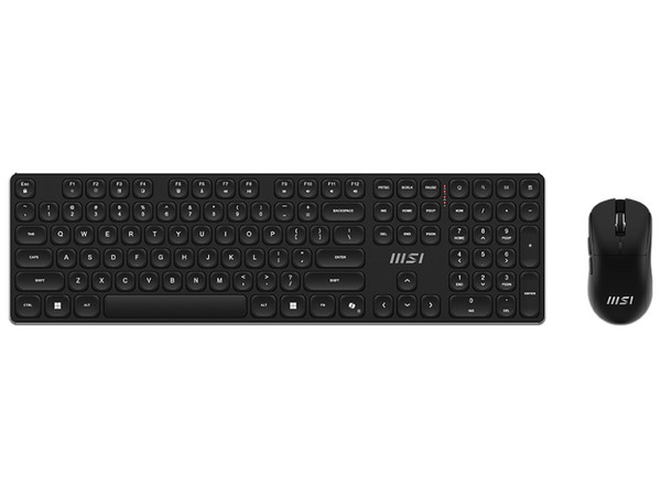 Kit Teclado y Mouse Óptico Inalámbrico MSI FORGE K210, Receptor USB 2.0, 1600 dpi, Edición en Ingles, Color Negro.