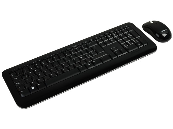 Teclado y Mouse Inalámbricos Microsoft Wireless Desktop 800, USB, Color Negro