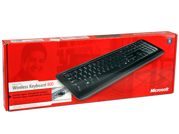 Teclado Inalámbrico Microsoft Wireless 800, USB, Color Negro